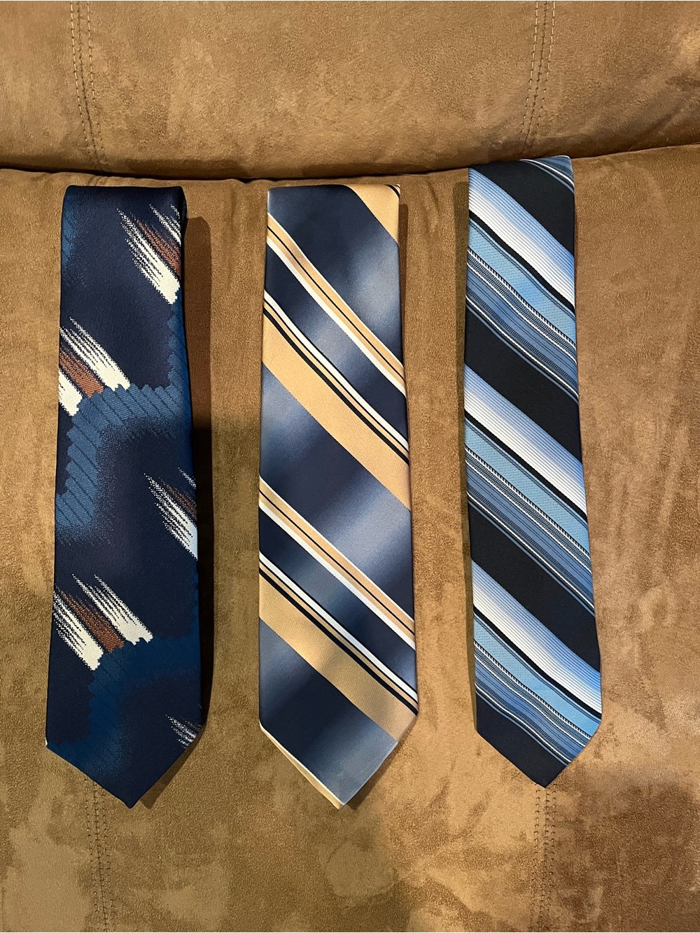Men's Navy and Blue Tie Collection, Don Loper, Montgomery Ward